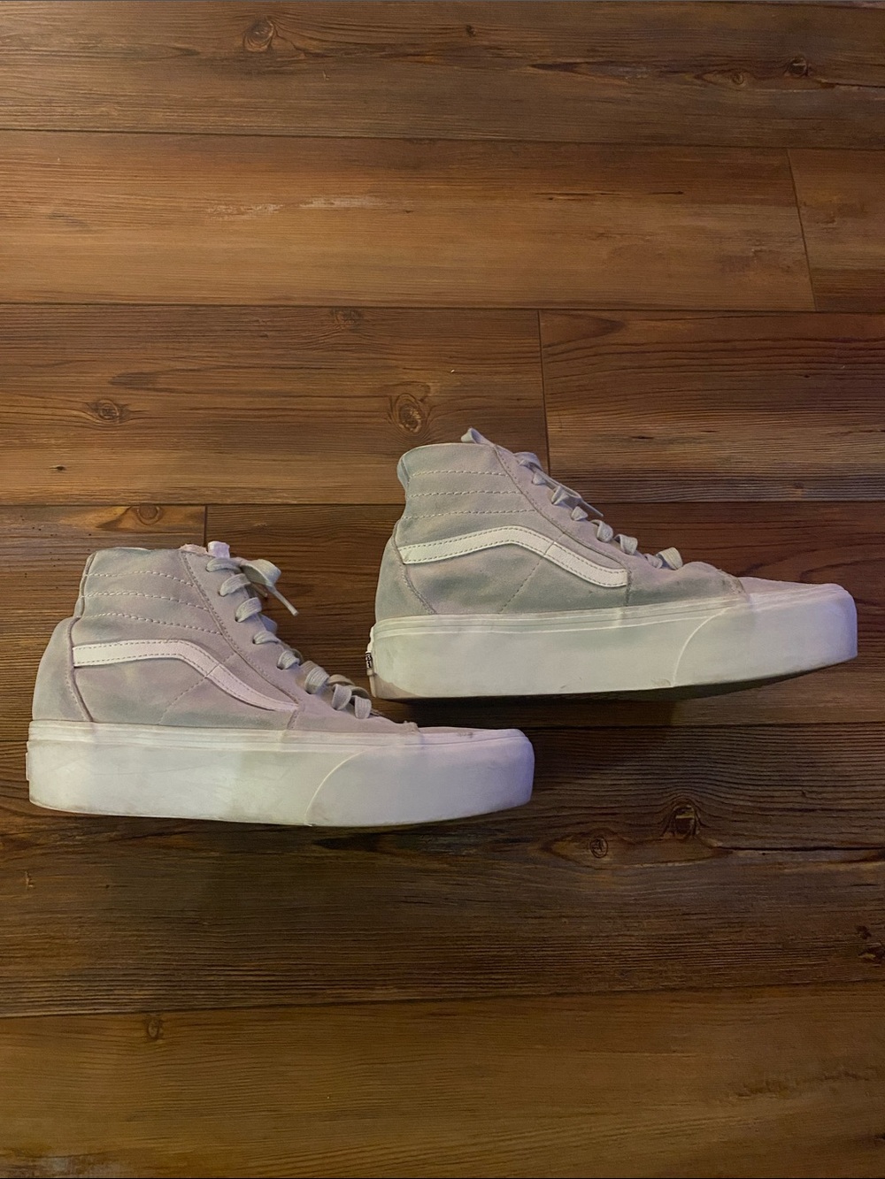 Vans Women's High-Top platform Sneakers in Light gray and White (99)